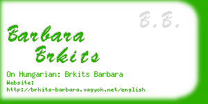 barbara brkits business card